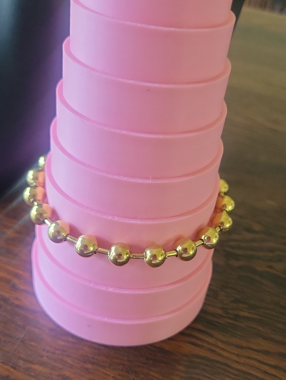 Plunder Gold "Poppy" Bead Link Unisex Bracelet